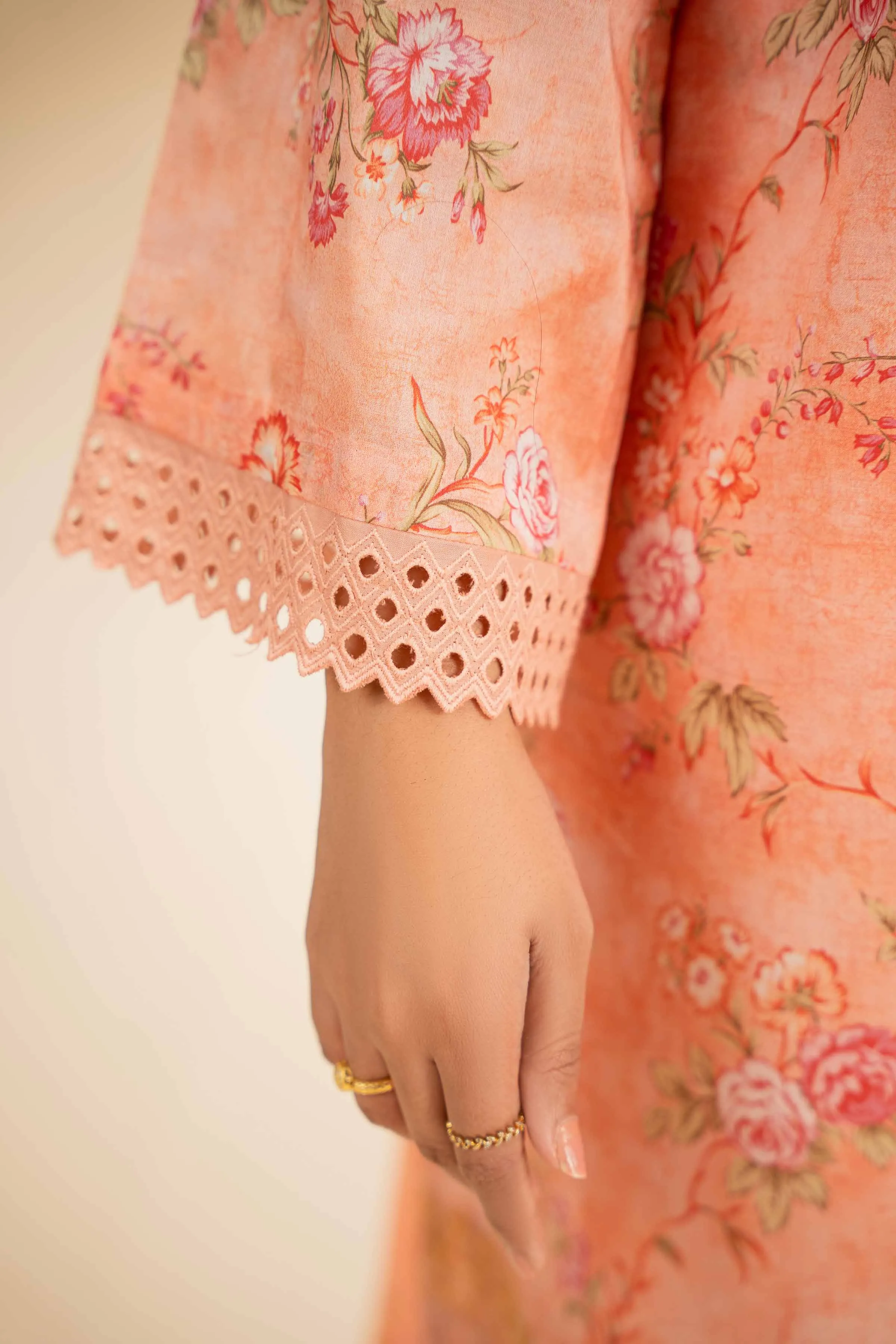 3 Piece - Printed Embroidered Suit - 42501310