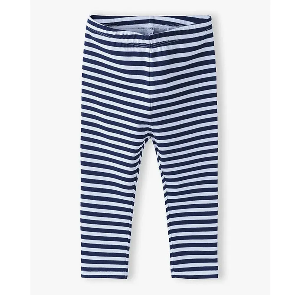 5.10.15 Navy Blue & White Stripes Under Frock Capri Legging 11388