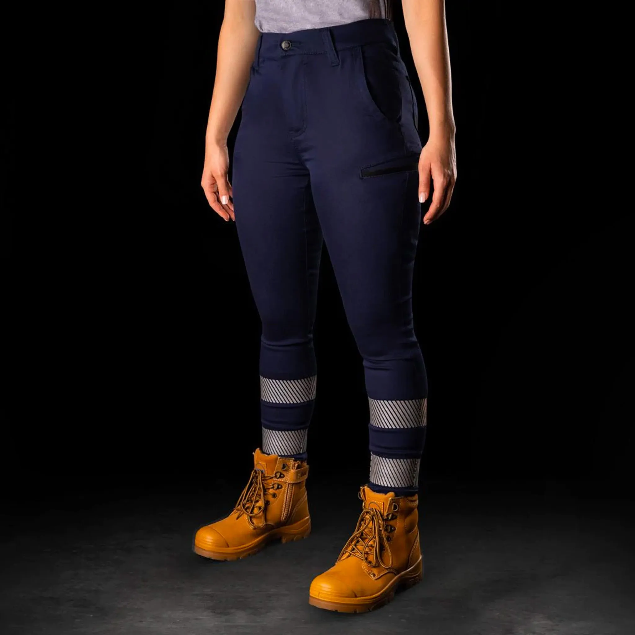 BAD WOMENS FLEX HYPERMOVE WORK JEGGINGS - TAPE
