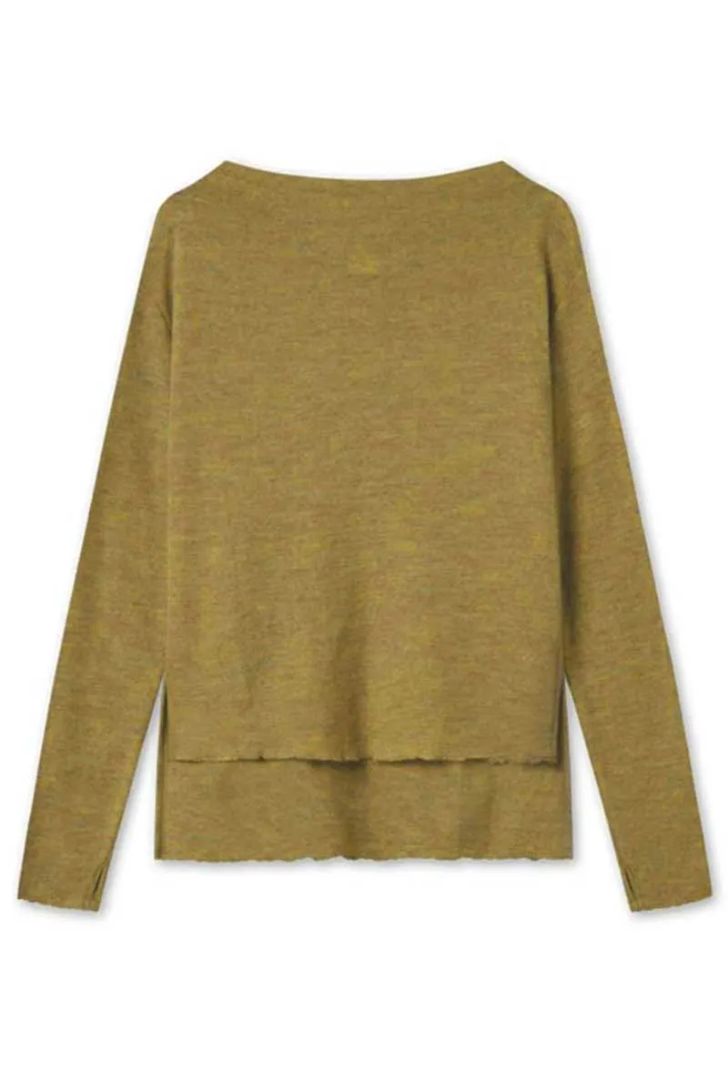 Blusbar Shirt With High Neck Grain