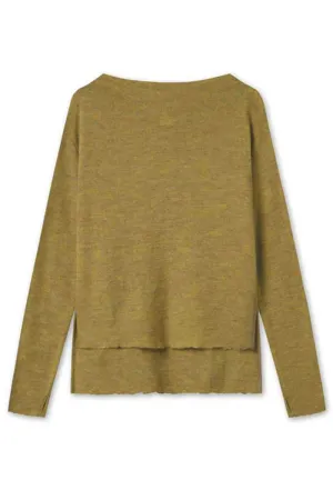 Blusbar Shirt With High Neck Grain