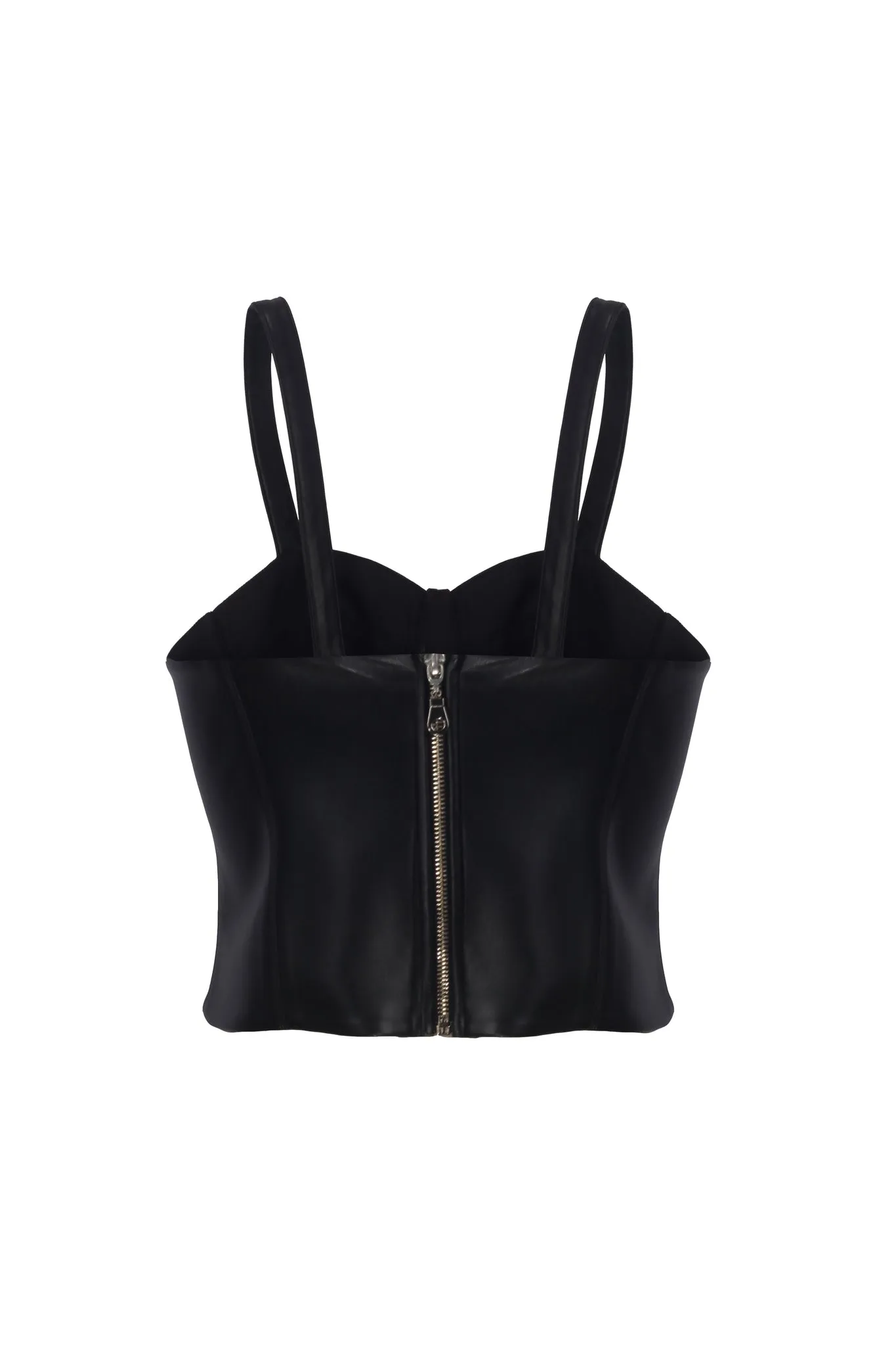 CHIARA VEGAN LEATHER BUSTIER