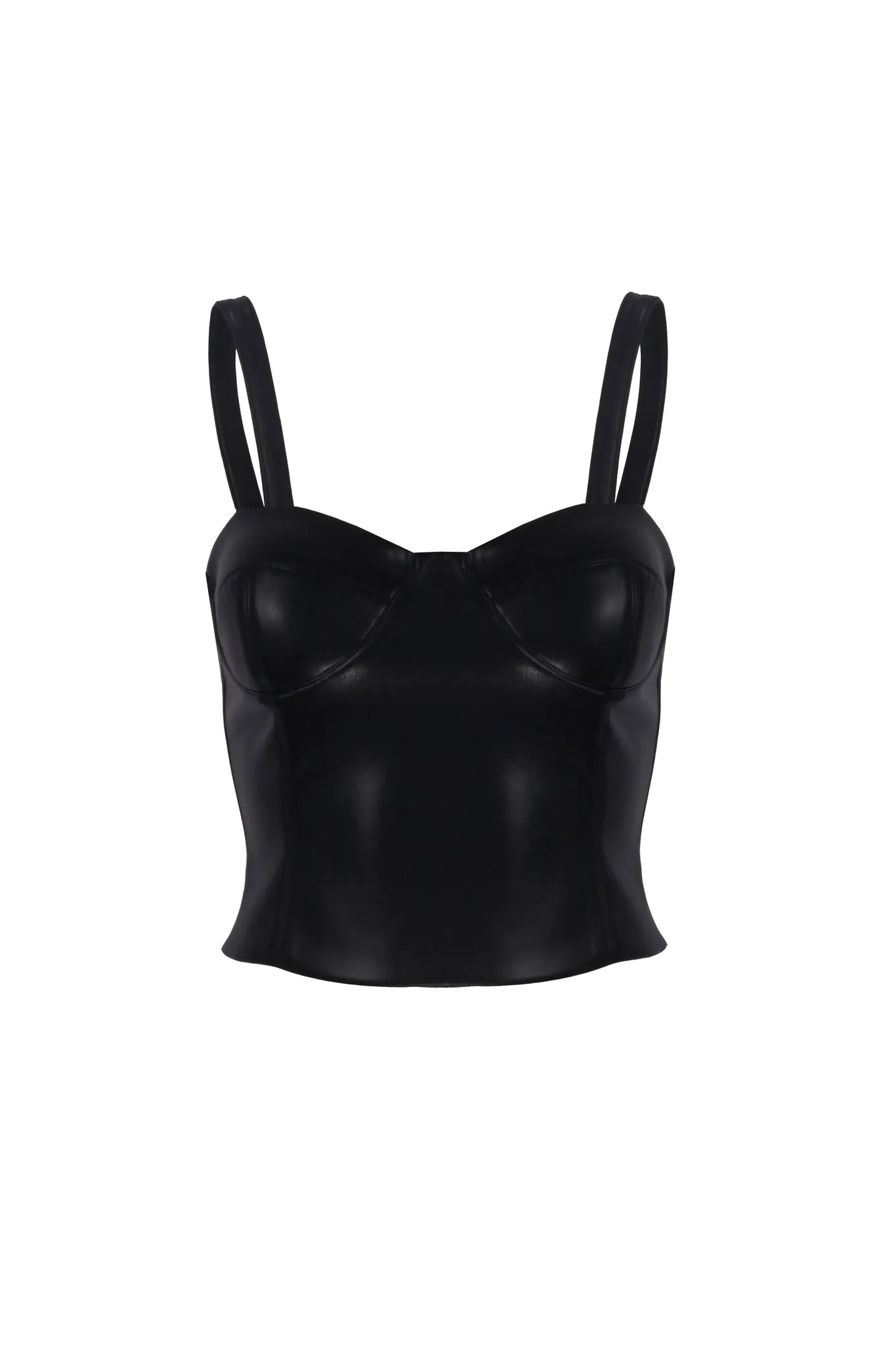 CHIARA VEGAN LEATHER BUSTIER