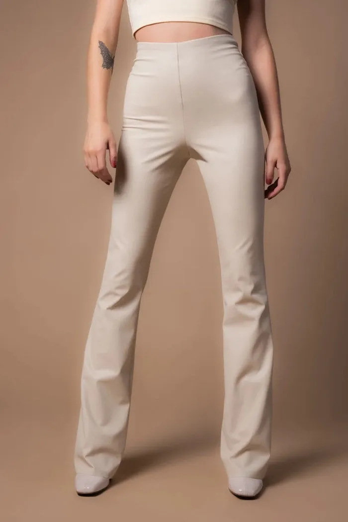 Citrine Faux Leather Flare