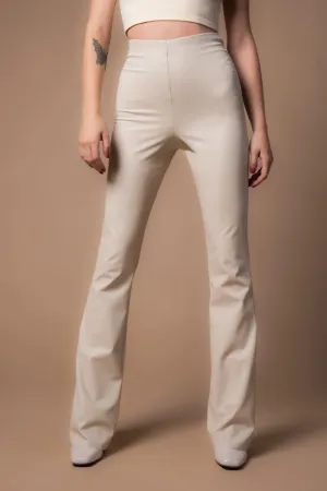 Citrine Faux Leather Flare