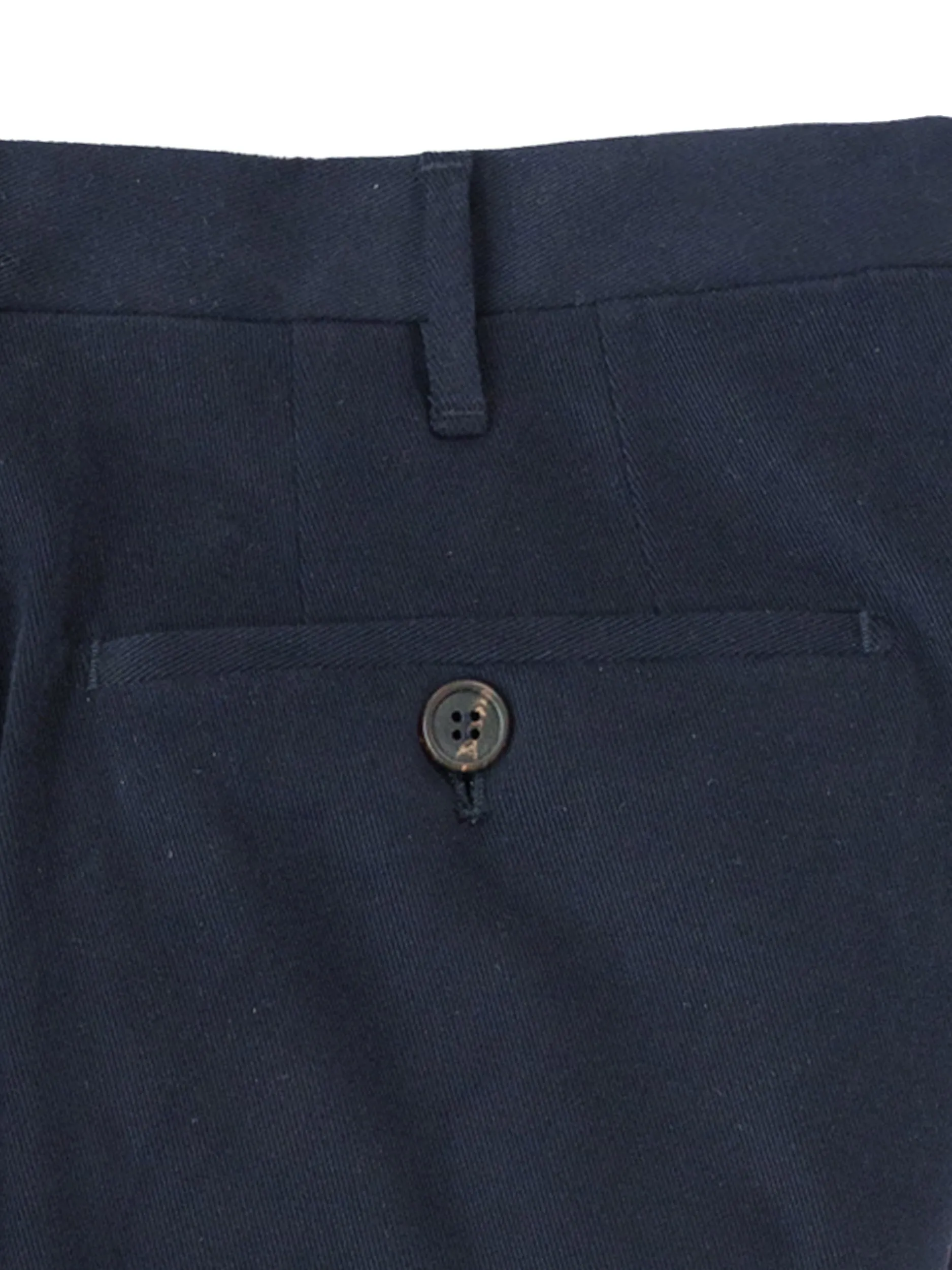 Dark blue cotton elastan trousers-