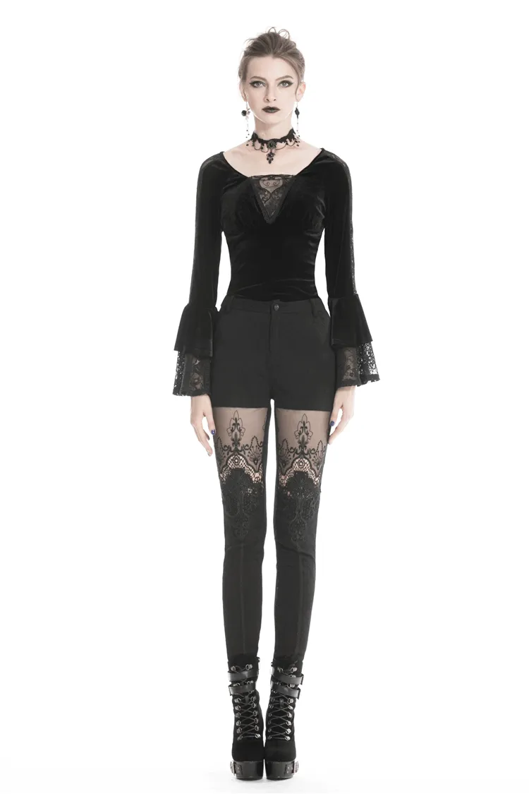 Elegant Women's Lace Skinny Pants for Evening Wear