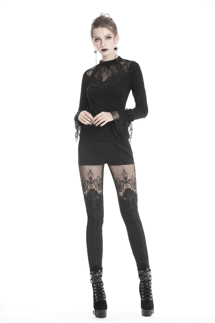 Elegant Women's Lace Skinny Pants for Evening Wear