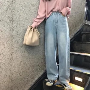 Full Length Wide-Leg Denim Pants