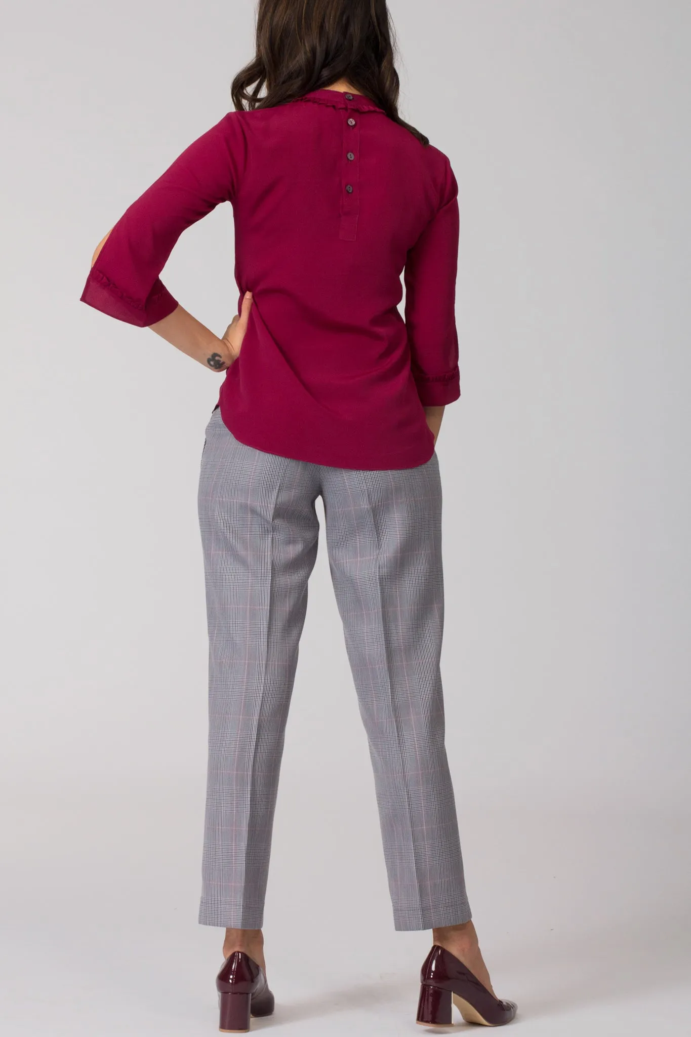 Glen Plaid Comfort Fit Trousers