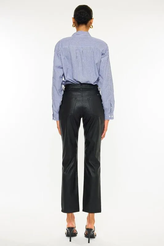 High Rise Vegan Leather Pants