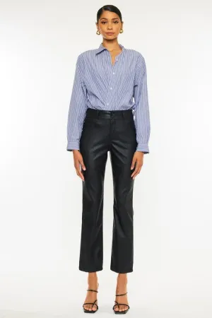 High Rise Vegan Leather Pants