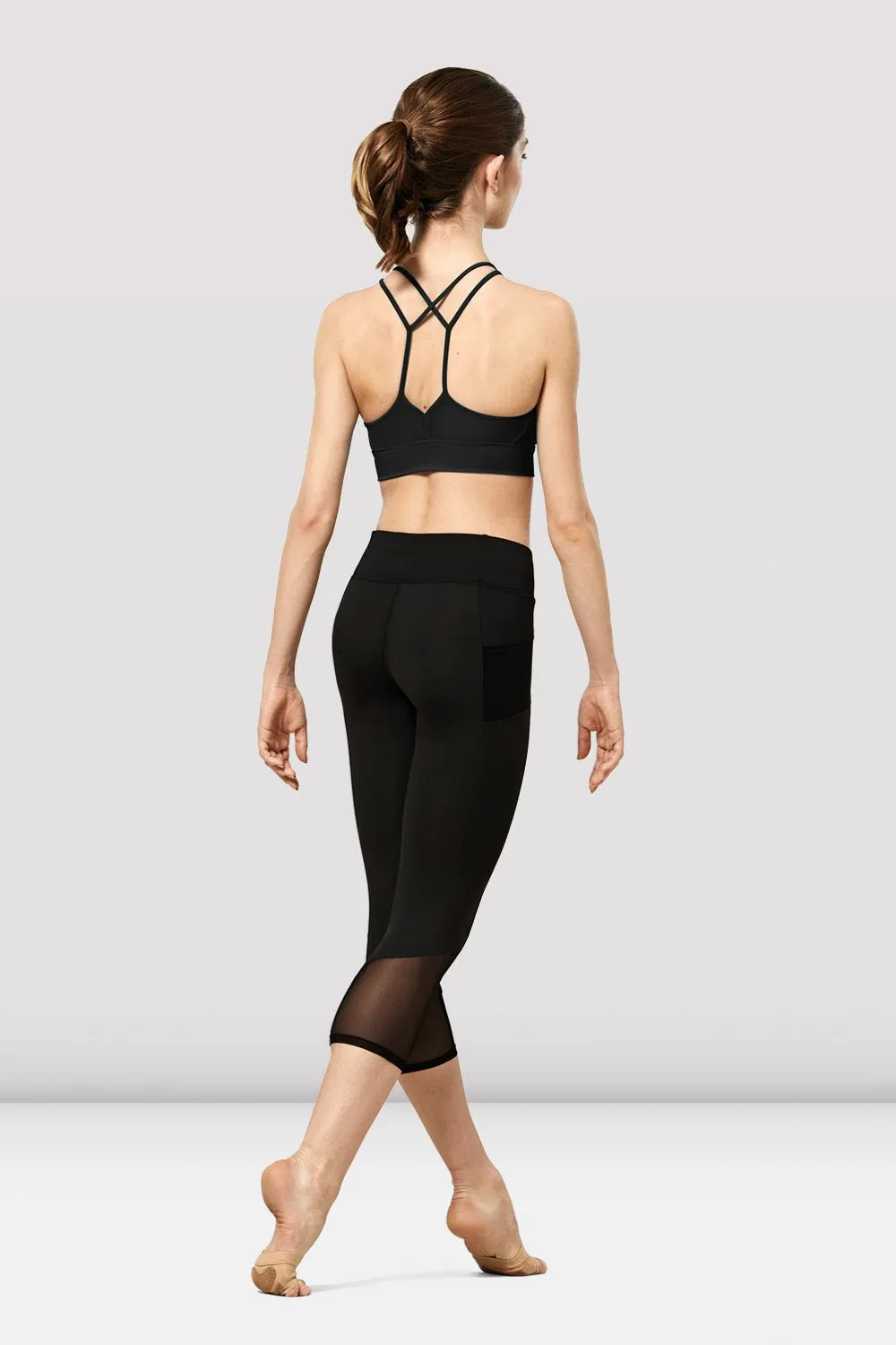 Ladies Renata Mesh Panelled Capri Leggings