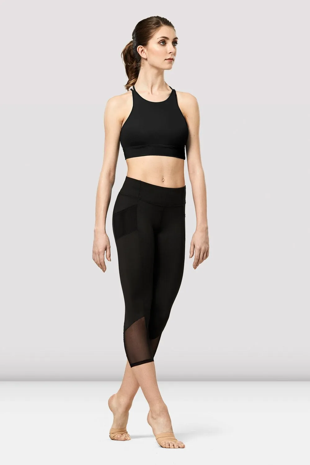 Ladies Renata Mesh Panelled Capri Leggings
