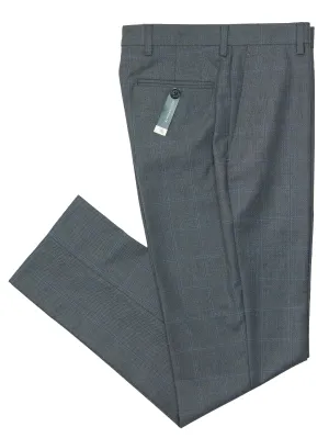 Lauren Ralph Lauren 28064P 68% Polyester/29% Viscose/3% Spandex Boy's Suit Separate Pant - Windowpane - Gray/blue