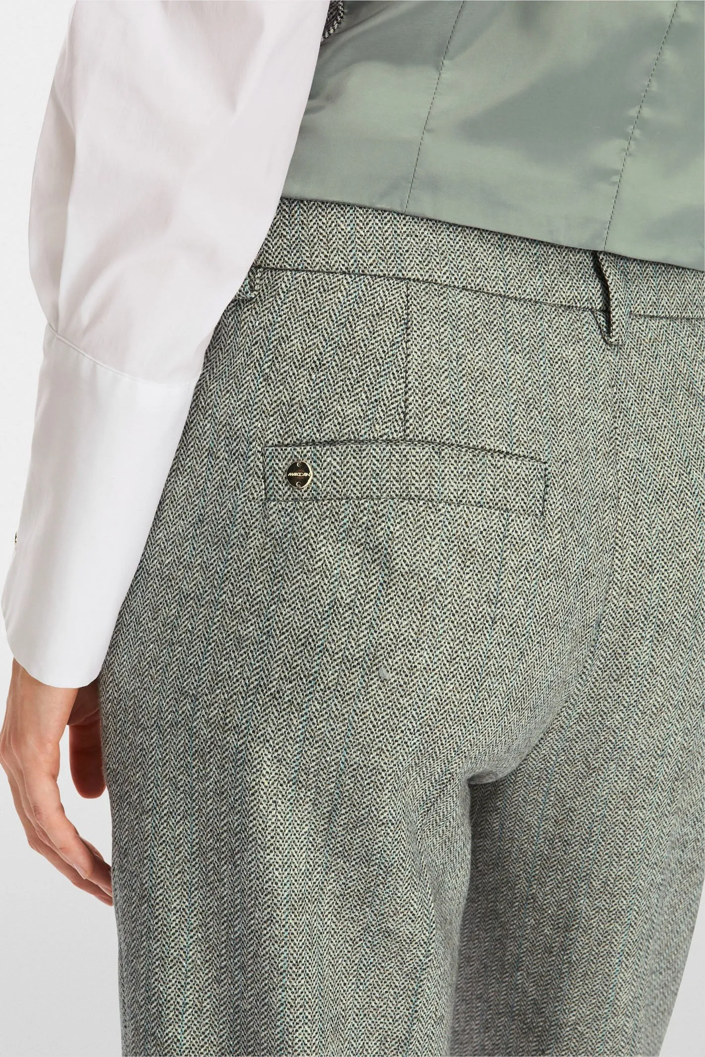 Marc Cain Collection XC 81.17 W27 Frozen Sage Green Trousers