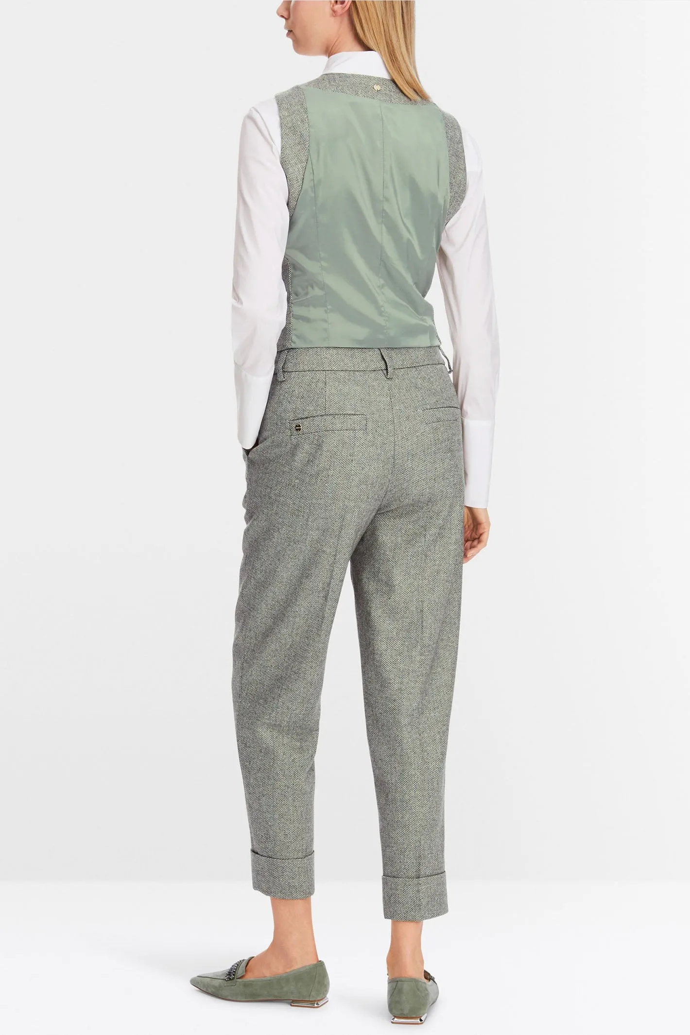 Marc Cain Collection XC 81.17 W27 Frozen Sage Green Trousers
