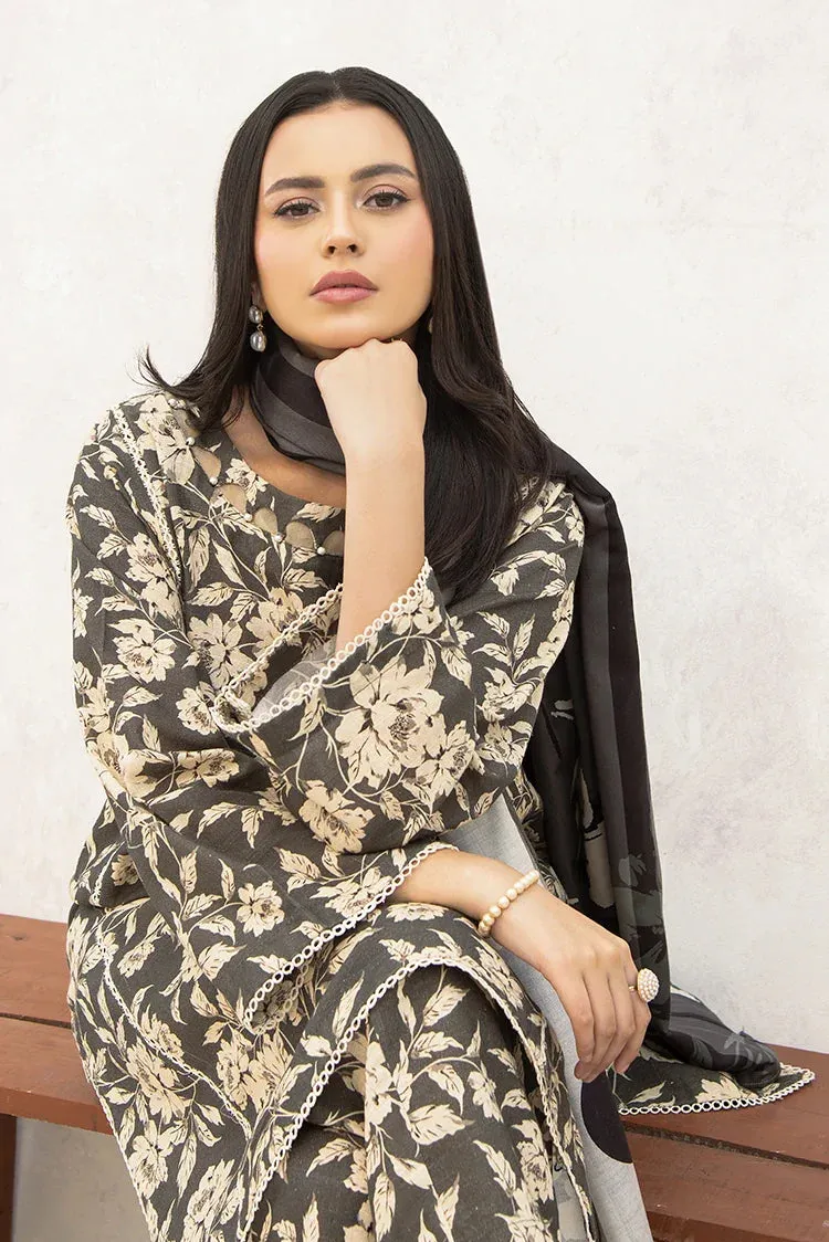 Meerak - Forbiden Flowers 3 PC Khaddar Collection - Woodland Whisper