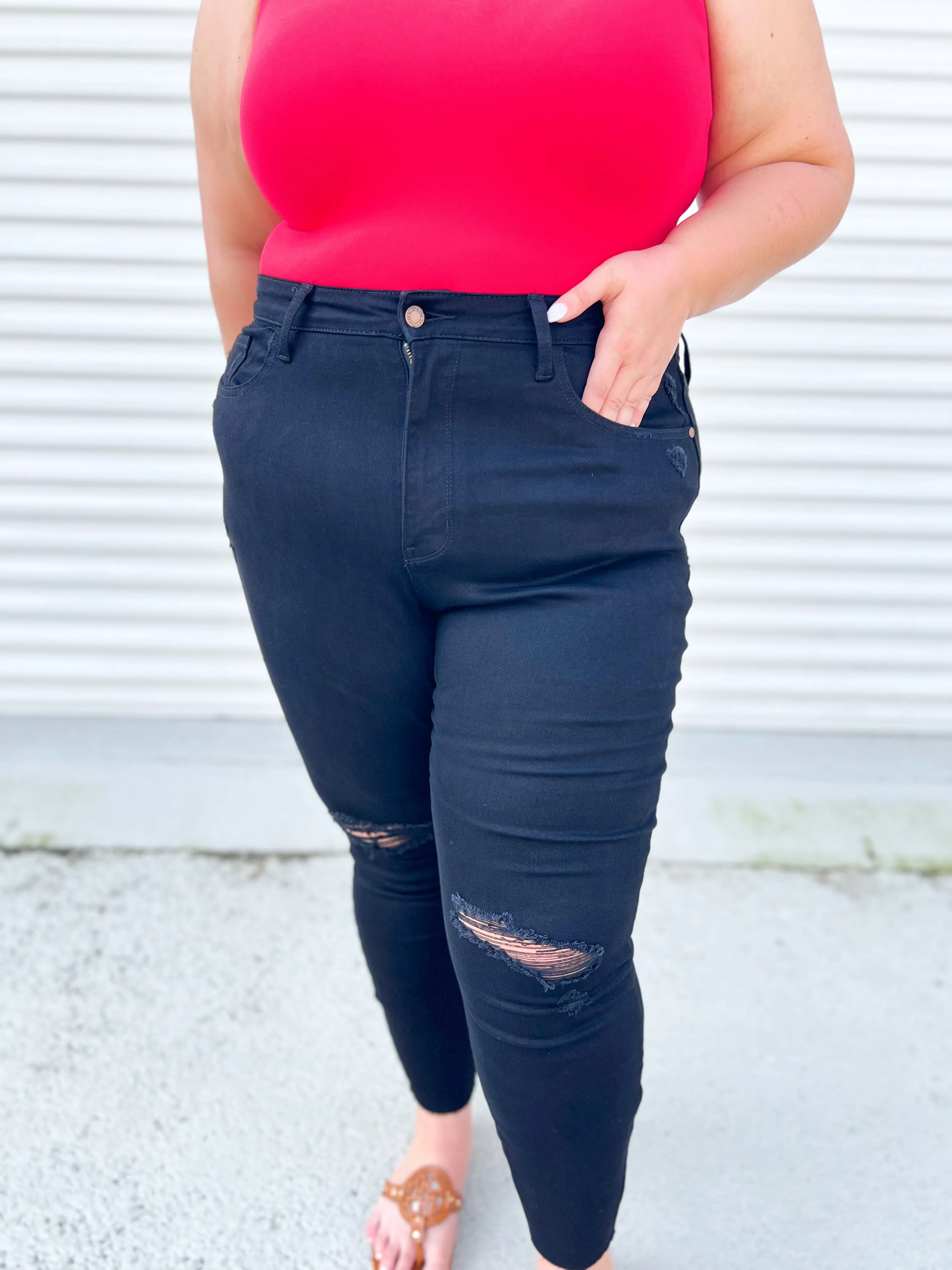 Obsidian Skinny Jeans by Judy Blue