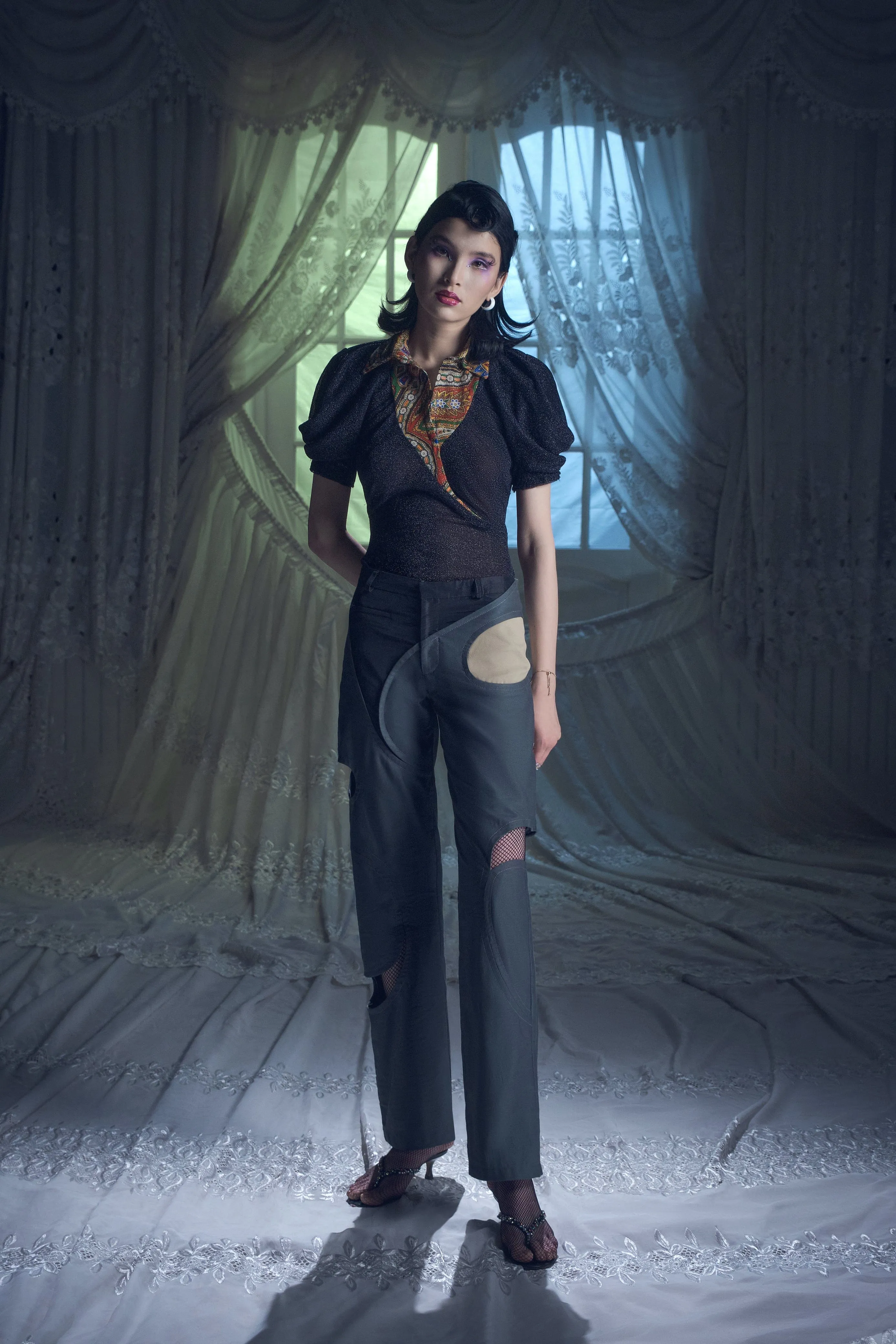 Paisley Trousers With SIits