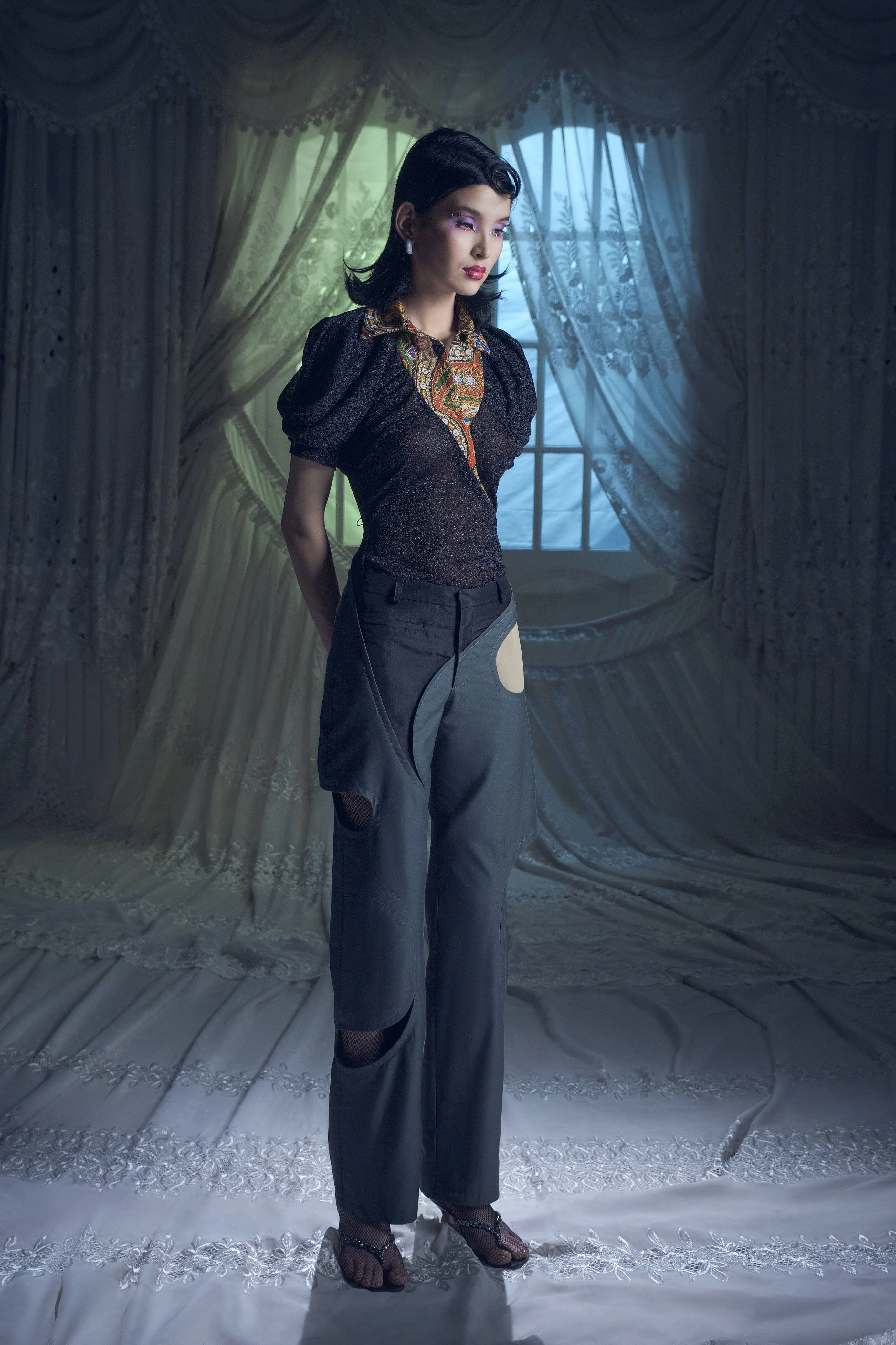 Paisley Trousers With SIits
