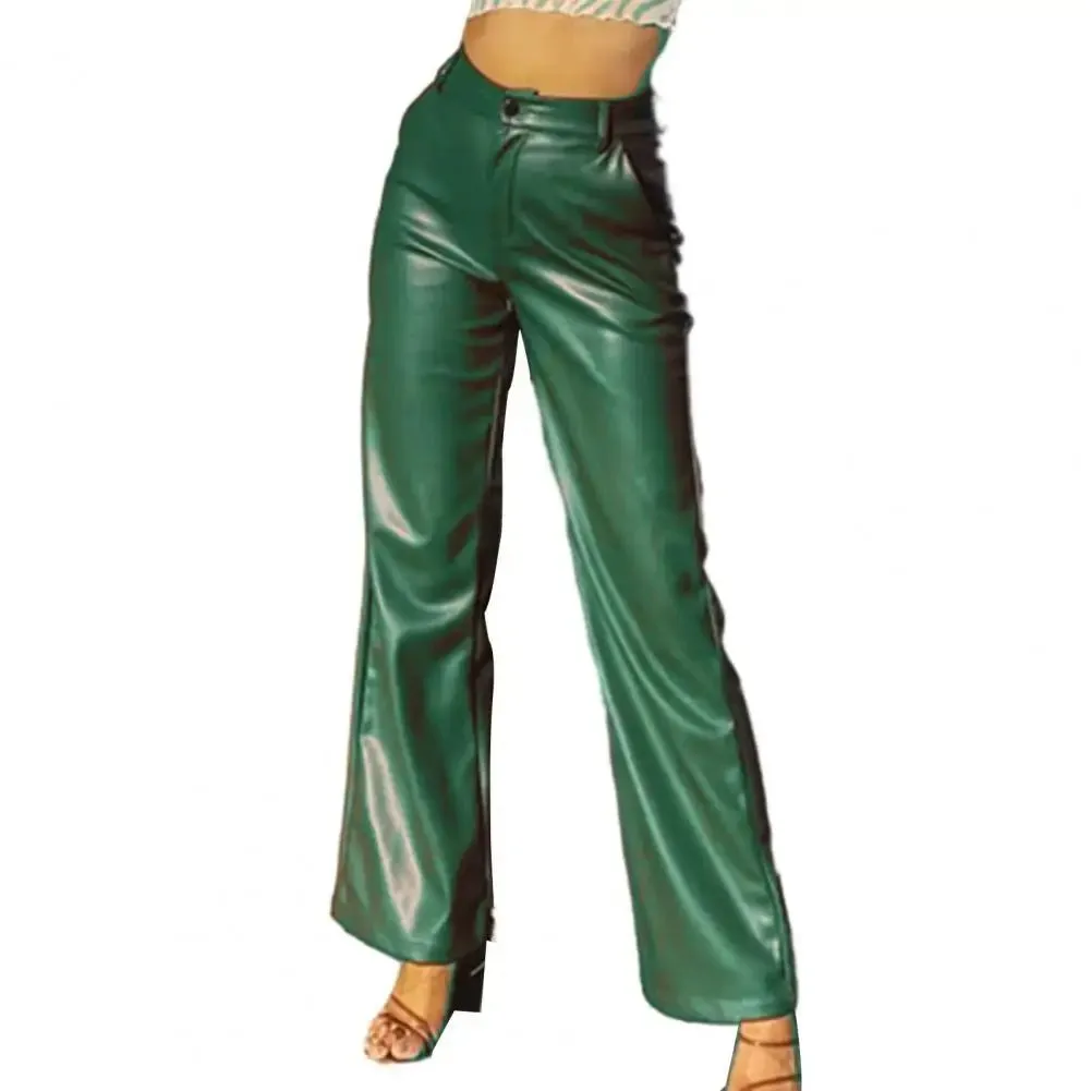 Step Up Your Fashion Game with Our Vegan Leather Wide Leg Pants