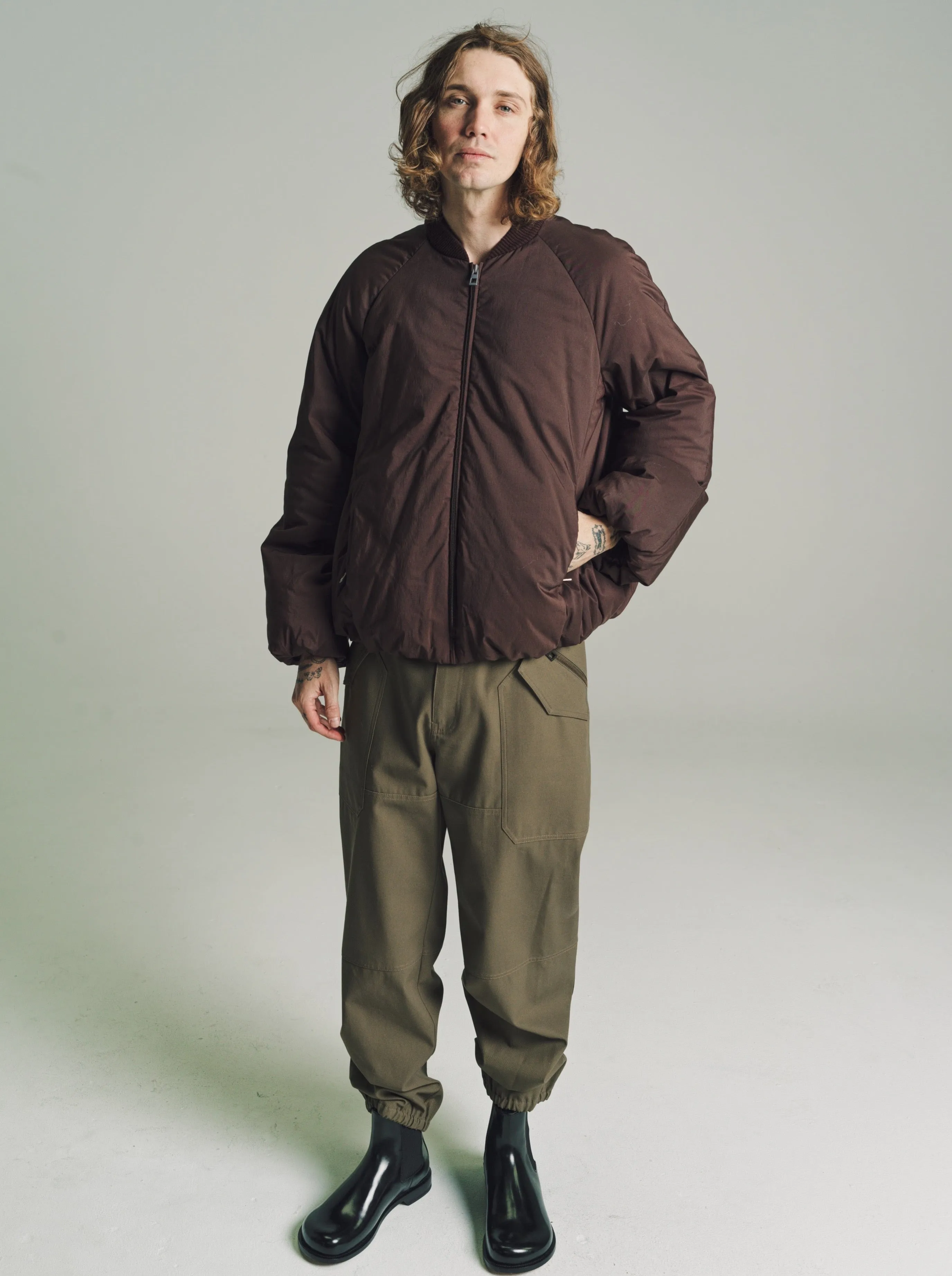 Tea Dust Glaze Cargo Trousers