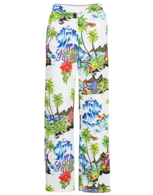 Tropical Wide Leg Pant