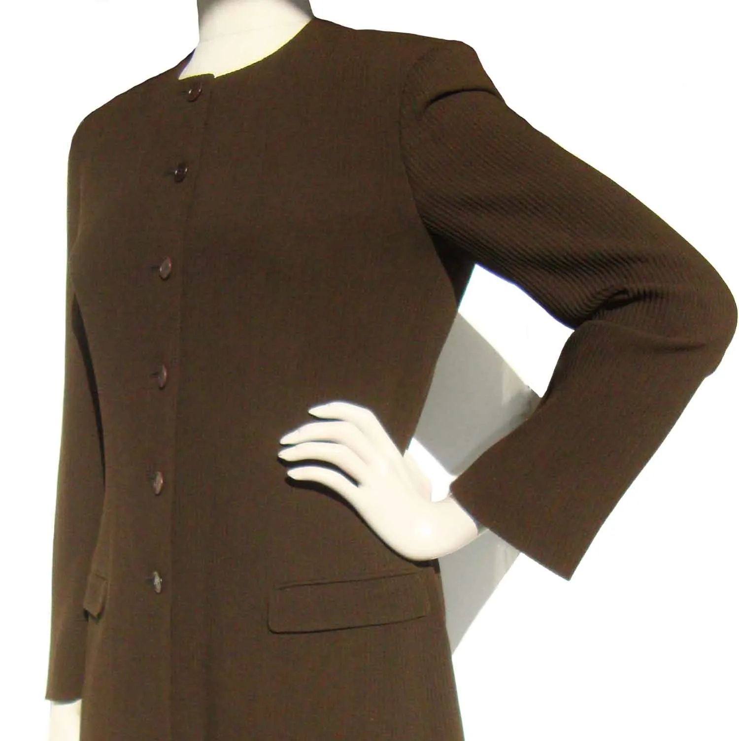 Vintage 90s Calvin Klein Brown Wool Pantsuit M